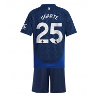 Dres Manchester United Manuel Ugarte #25 Preč pre deti 2024-25 Krátky Rukáv (+ trenírky)